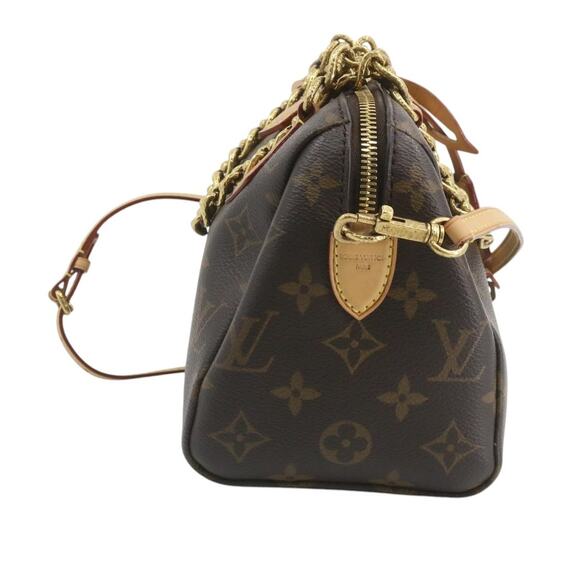 Louis Vuitton Chain Speedy 20 Bag Monogram Bandouliere Shoulder Purse Rare LV - Picture 12 of 16